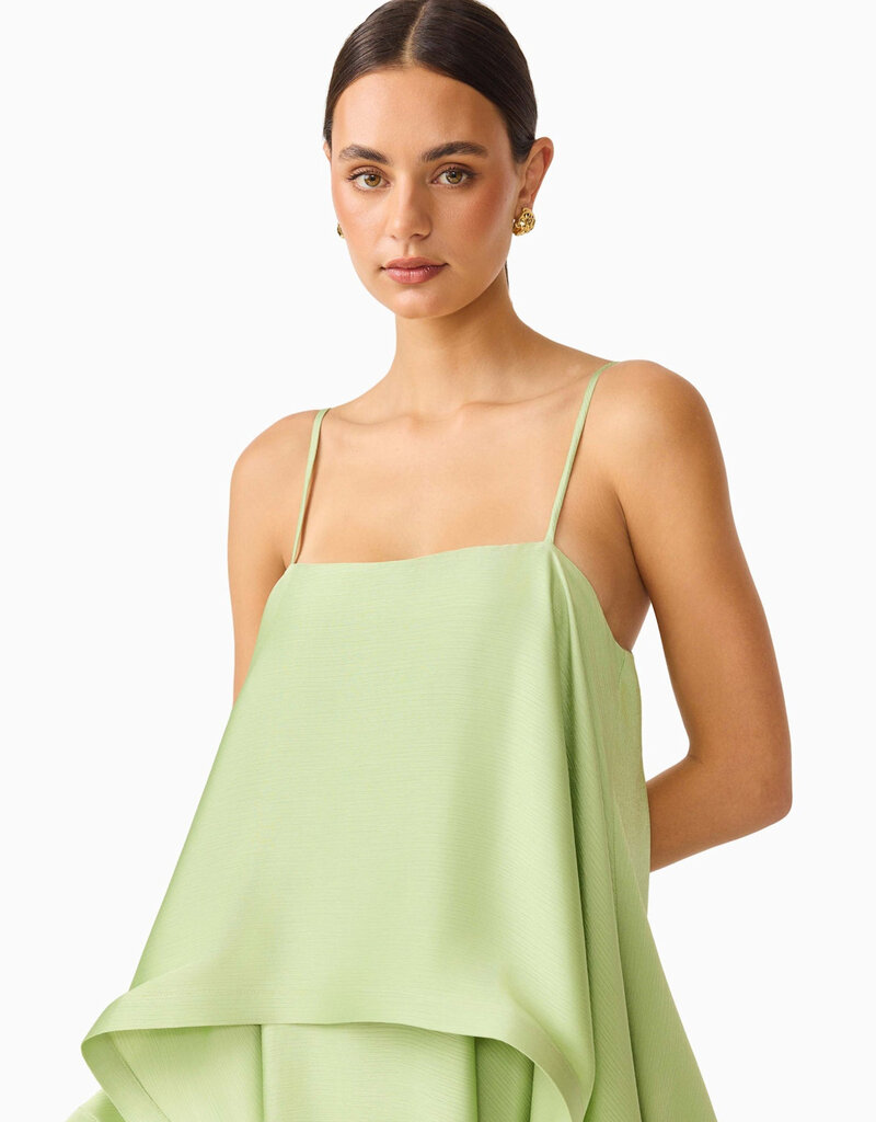 Elliatt Tilly Tiered Textured Satin Maxi Dress