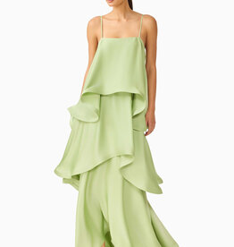 Elliatt Tilly Tiered Textured Satin Maxi Dress