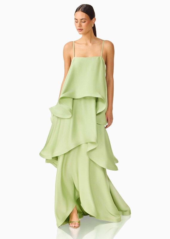 Elliatt Tilly Tiered Textured Satin Maxi Dress