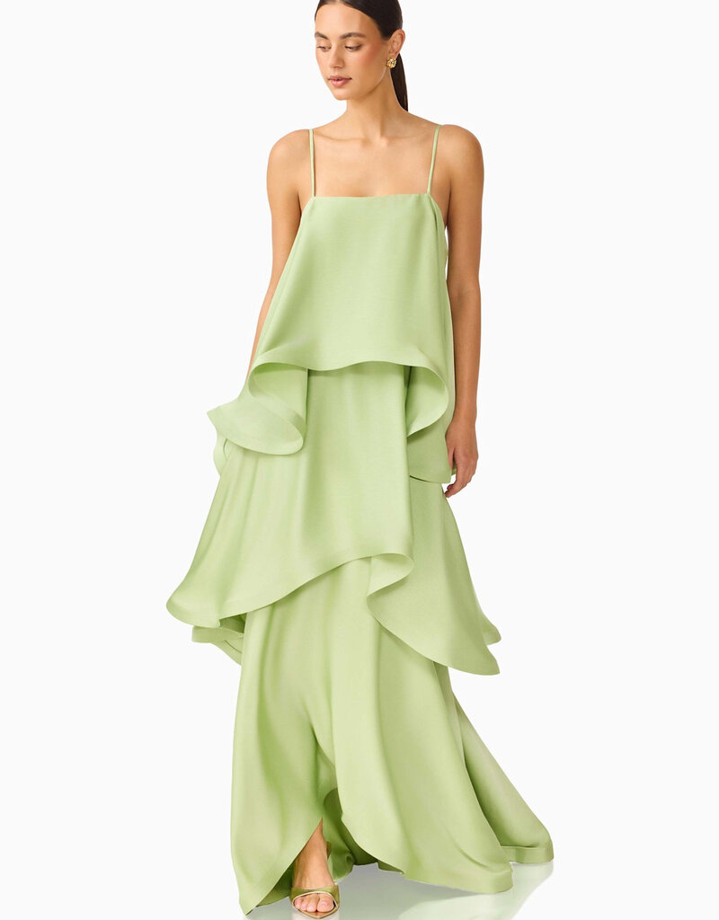 Elliatt Tilly Tiered Textured Satin Maxi Dress