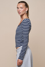 Stripe Long Sleeve Layered Top