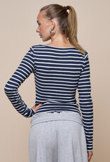 Stripe Long Sleeve Layered Top