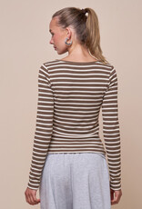 Stripe Long Sleeve Layered Top