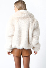 Faux Fur Zip Up Jacket