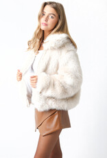 Faux Fur Zip Up Jacket