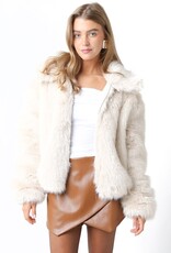 Faux Fur Zip Up Jacket