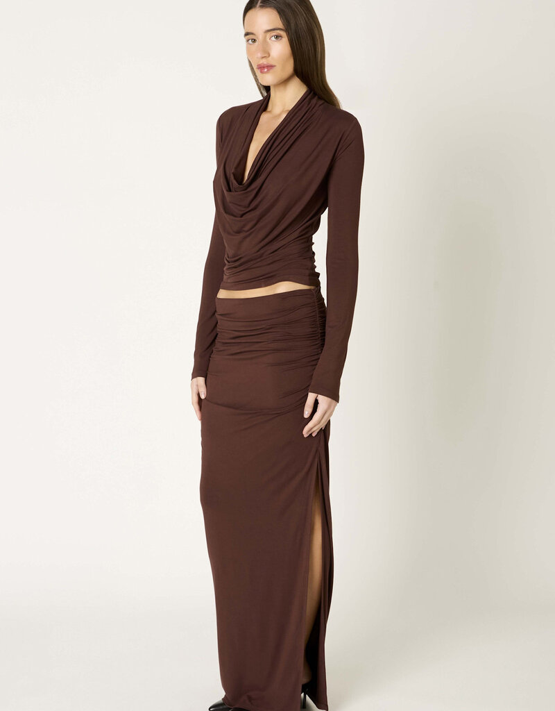 Rosalind Draped Cowl Long Sleeve Top