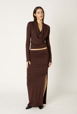 Rosalind Draped Cowl Long Sleeve Top