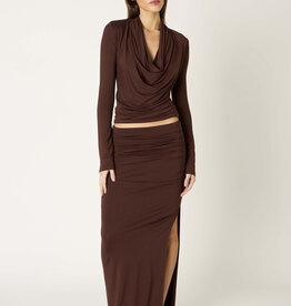 Rosalind Draped Cowl Long Sleeve Top