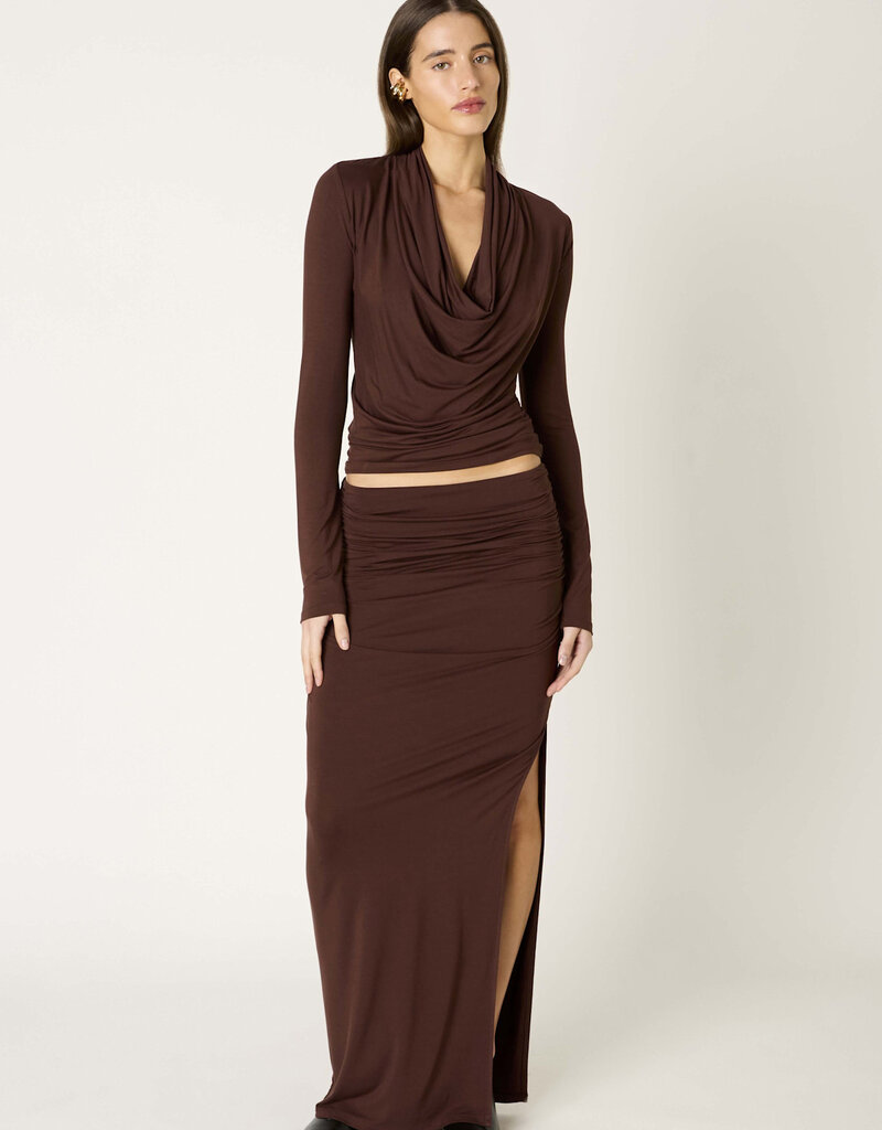 Rosalind Draped Cowl Long Sleeve Top