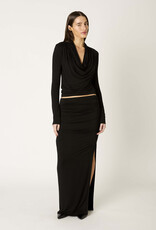 Rosalind Draped Cowl Long Sleeve Top