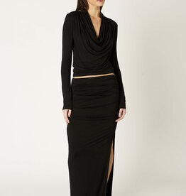 Rosalind Draped Cowl Long Sleeve Top
