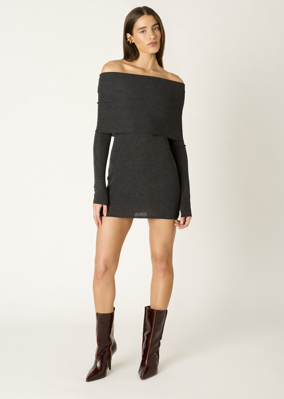 Fairleigh Off Shoulder Sweater Mini Dress