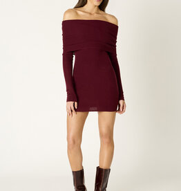Fairleigh Off Shoulder Sweater Mini Dress