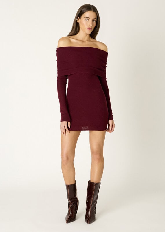 Fairleigh Off Shoulder Sweater Mini Dress
