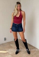 Dark Denim Micro Mini Skort