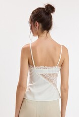 Devon Satin Lace Trim Cami Top