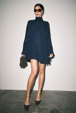 Emily Mock Neck Cape Mini Dress