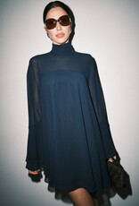 Emily Mock Neck Cape Mini Dress