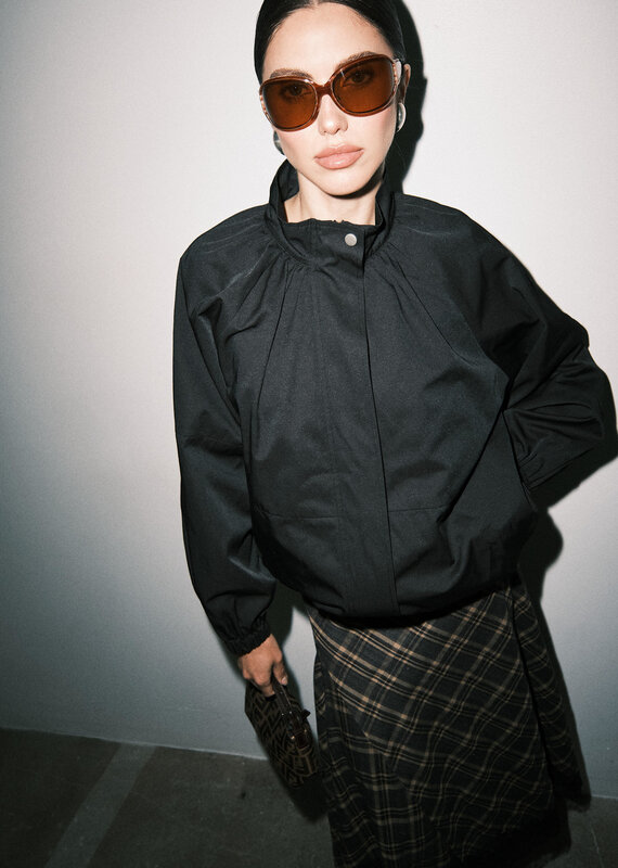 Corbett Mock Neck Zip Up Jacket