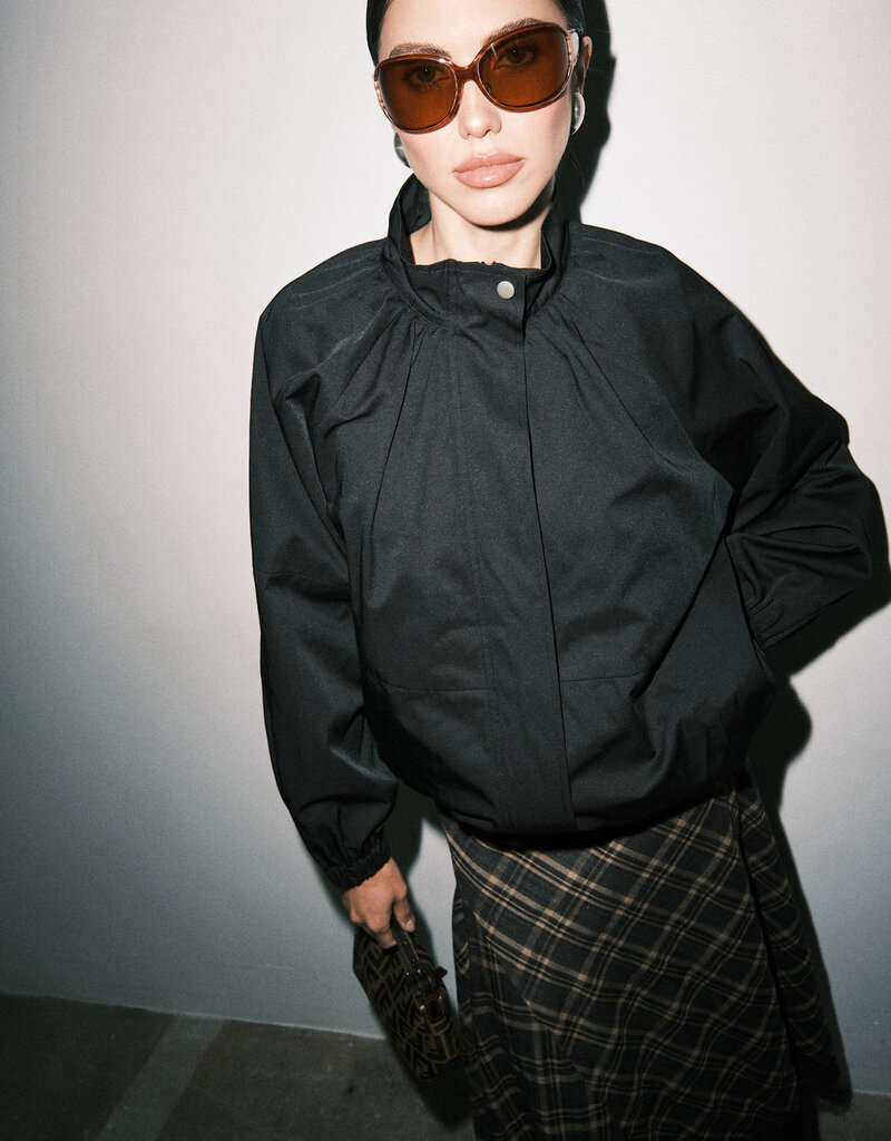 Corbett Mock Neck Zip Up Jacket