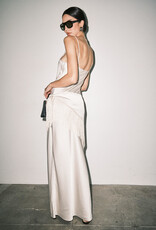 Fringe Scarf Maxi Slip Dress