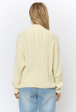 Cable Stitch Quarter Zip Cotton Sweater