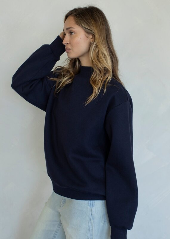 Nelly Mock Neck Long Sleeve Sweatshirt
