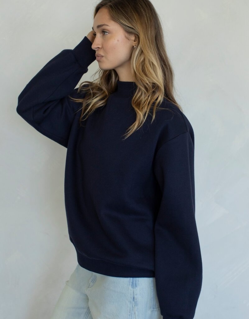 Nelly Mock Neck Long Sleeve Sweatshirt