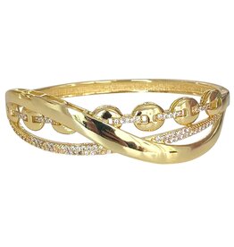 Avaria CZ Detail Cuff Bracelet