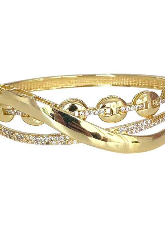 Avaria CZ Detail Cuff Bracelet
