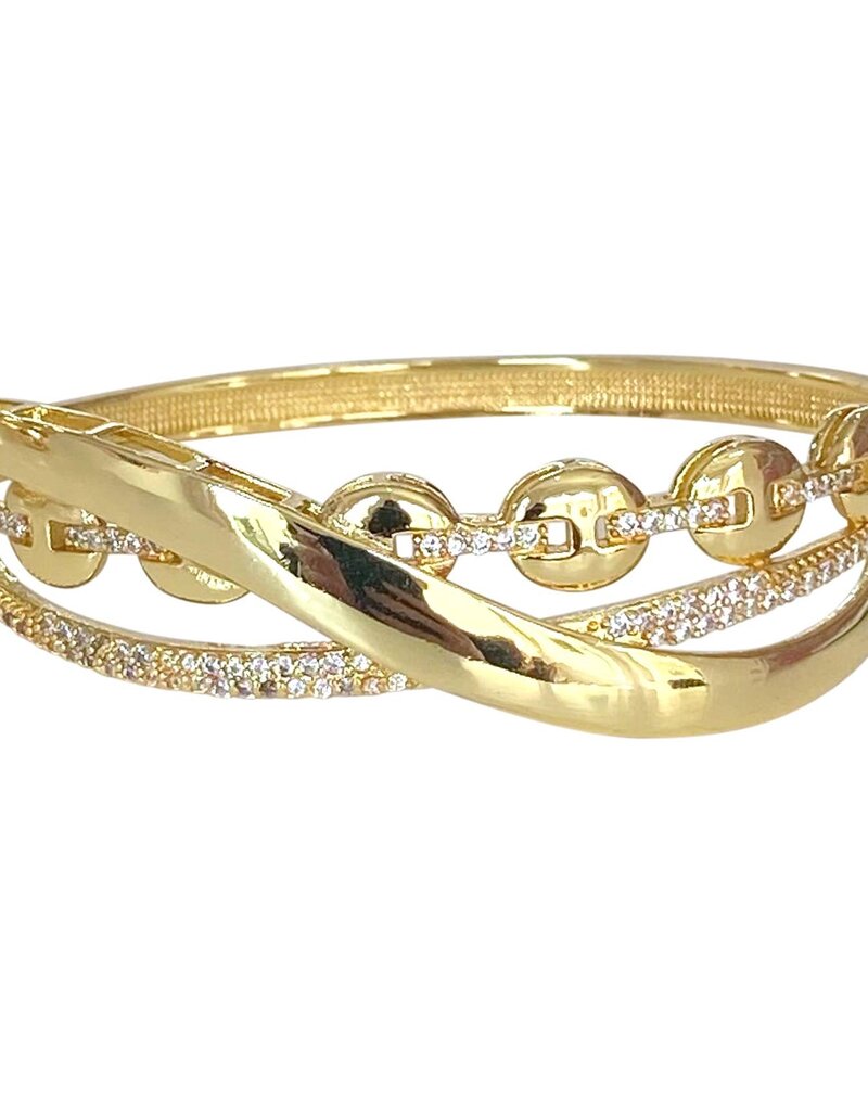 Avaria CZ Detail Cuff Bracelet