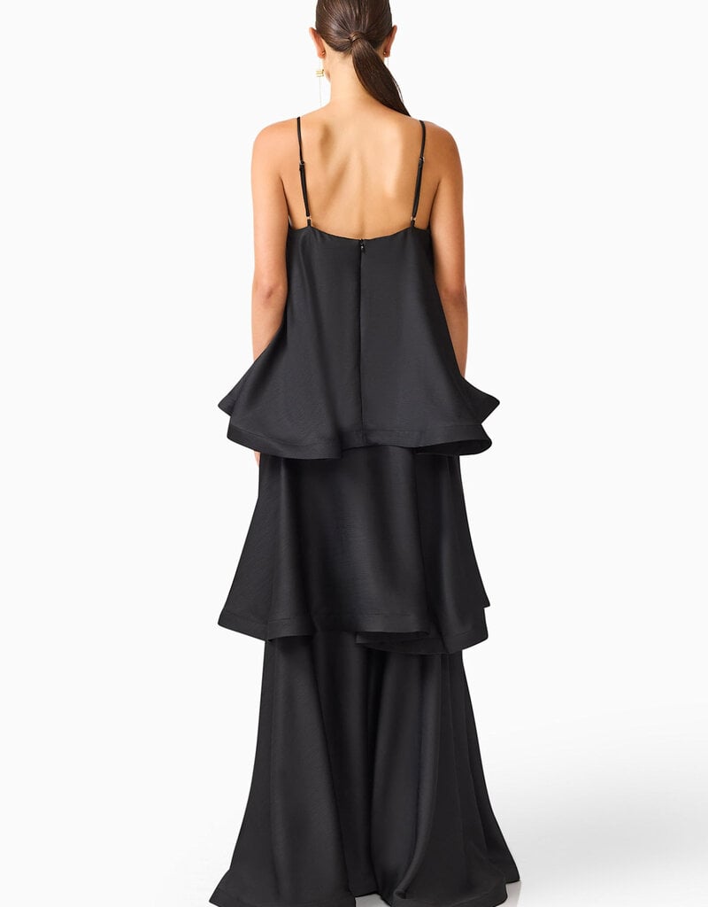 Elliatt Tilly Tiered Textured Satin Maxi Dress