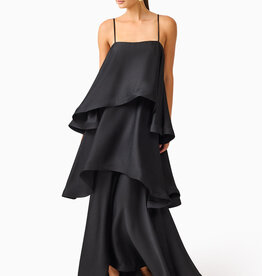 Elliatt Tilly Tiered Textured Satin Maxi Dress