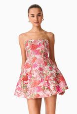 Elliatt Floralie Jacquard Strapless Mini Dress