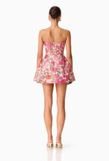 Elliatt Floralie Jacquard Strapless Mini Dress