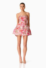 Elliatt Floralie Jacquard Strapless Mini Dress