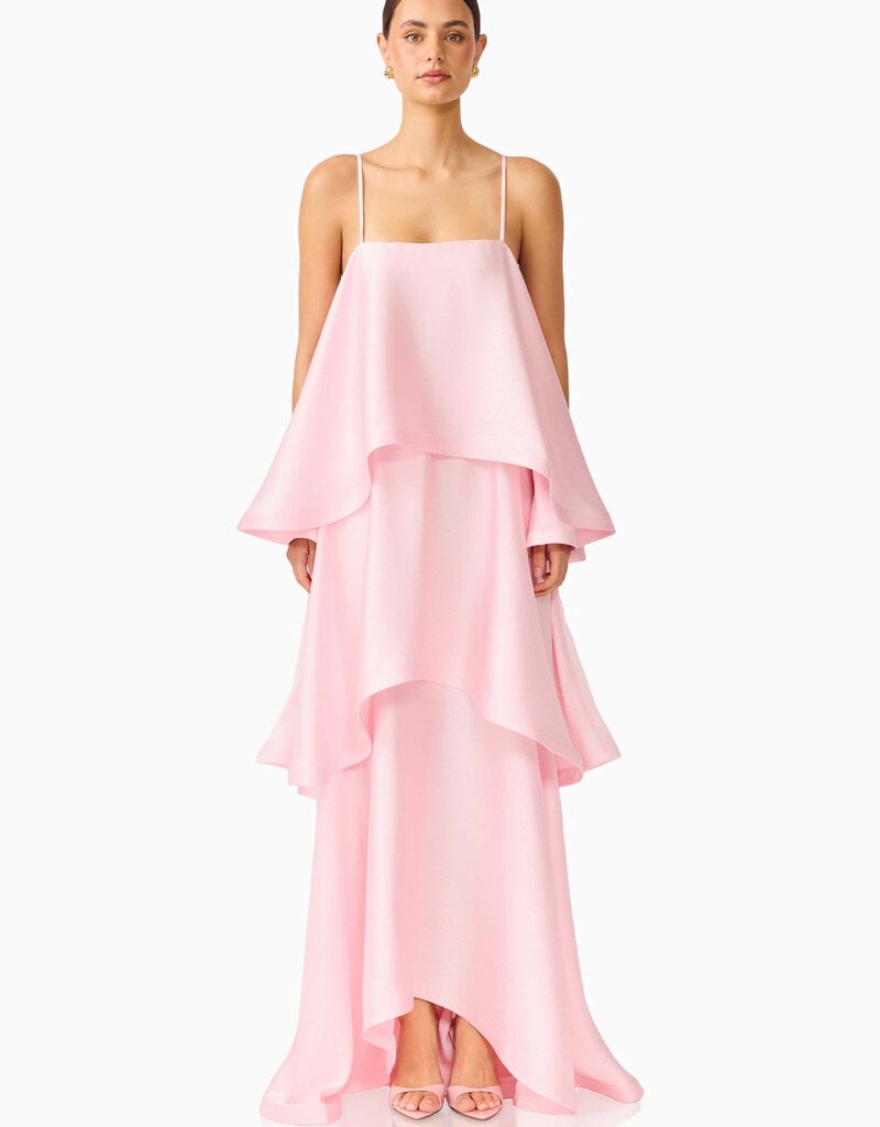 Elliatt Tilly Tiered Textured Satin Maxi Dress