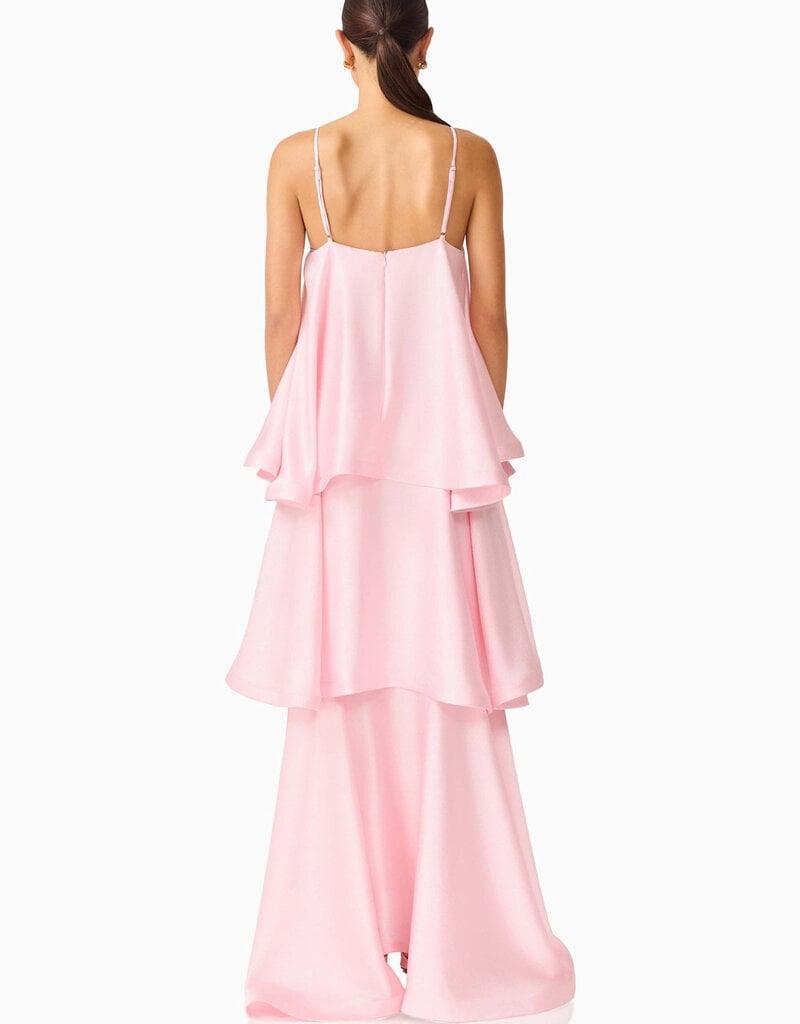 Elliatt Tilly Tiered Textured Satin Maxi Dress