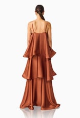 Elliatt Tilly Tiered Textured Satin Maxi Dress