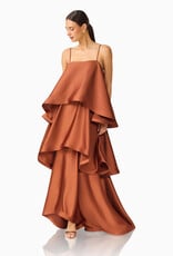 Elliatt Tilly Tiered Textured Satin Maxi Dress