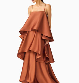 Elliatt Tilly Tiered Textured Satin Maxi Dress