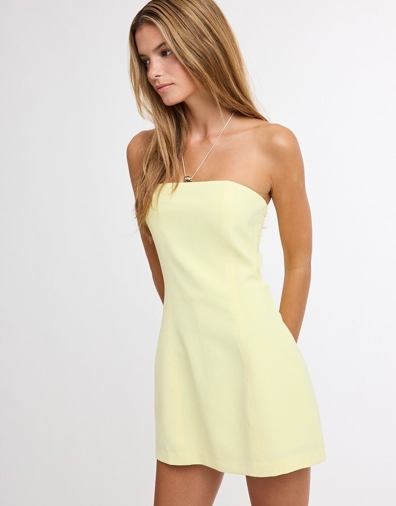 Mia Simple Strapless Skort Mini Dress