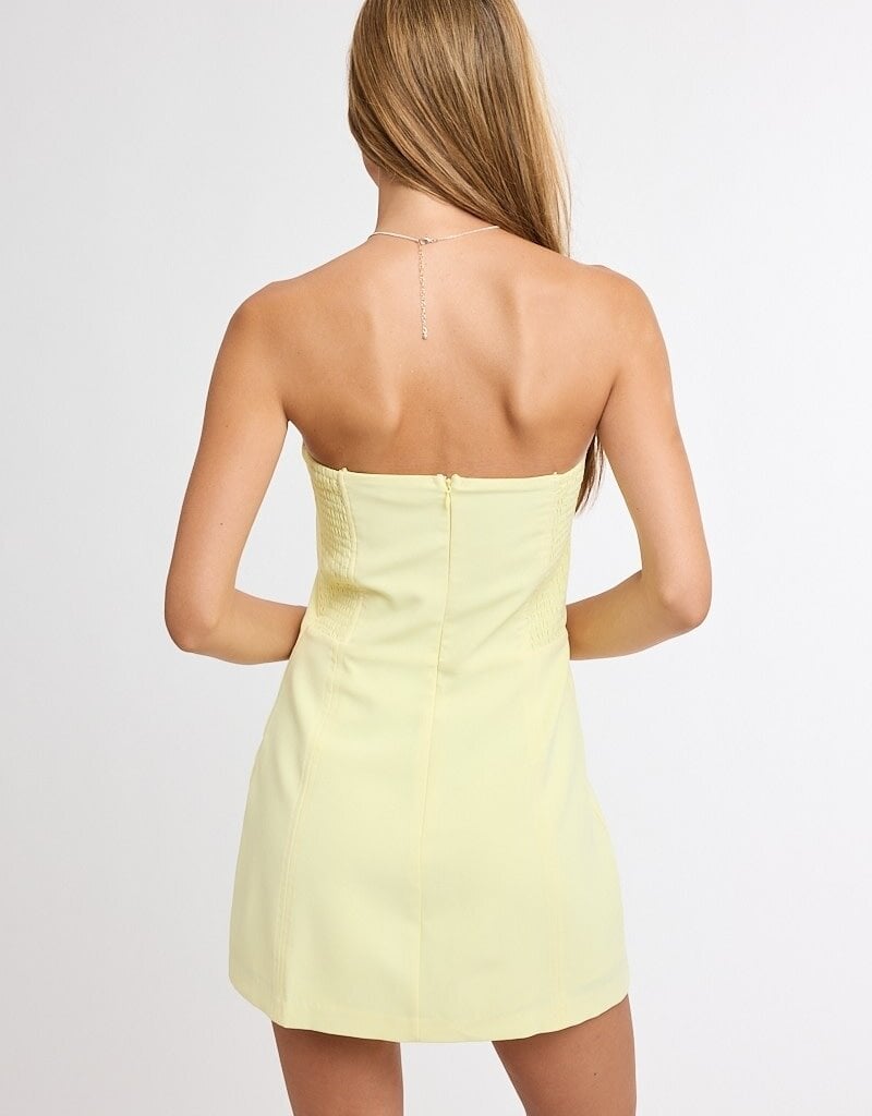 Mia Simple Strapless Skort Mini Dress