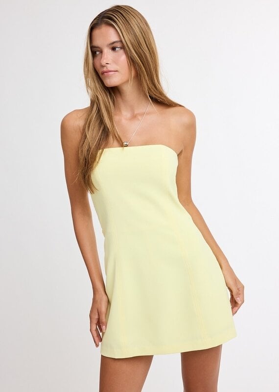 Mia Simple Strapless Skort Mini Dress