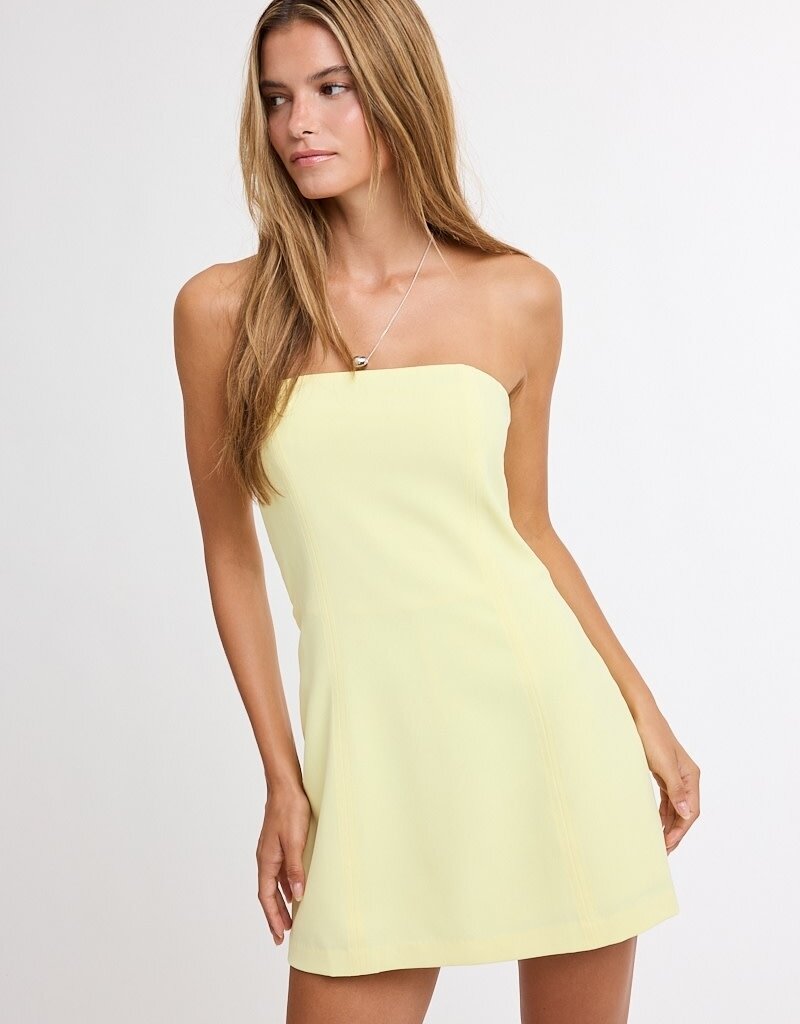 Mia Simple Strapless Skort Mini Dress