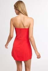 Mia Simple Strapless Skort Mini Dress