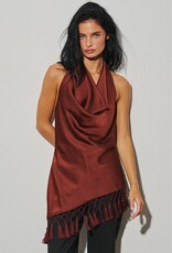 Ingrid Asymmetrical Fringe Halter Top