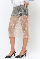 Sequin Sheer Midi Skirt