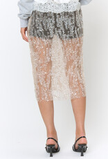 Sequin Sheer Midi Skirt
